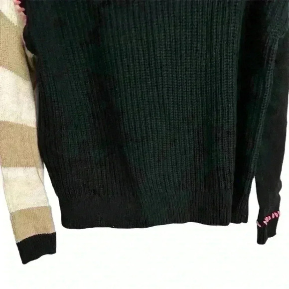 Lisa Todd Women's XS Black Knit Pullover Sweater with Colorful Sleeve - Picture 4 of 12